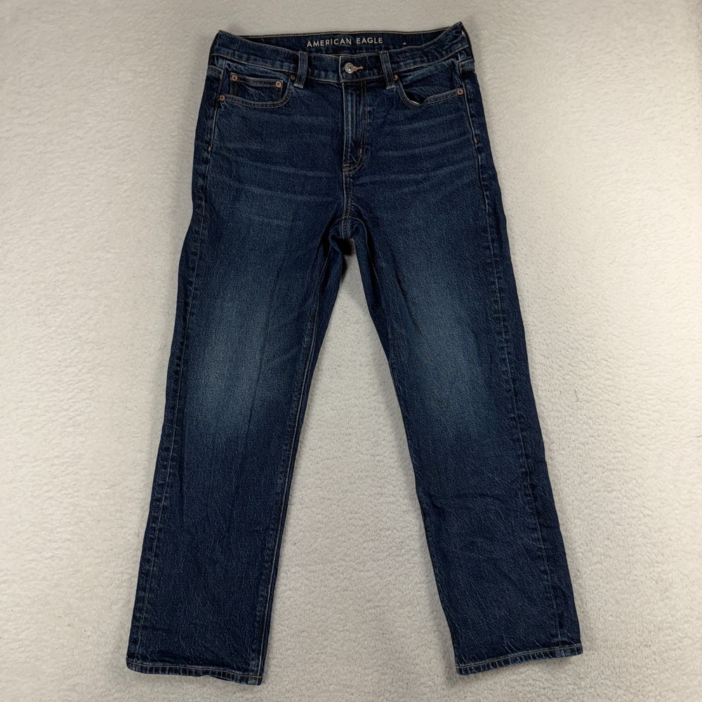 American Eagle Super High Rise Ankle Straight Jeans 8 Reg (30x27) Stretch VTG